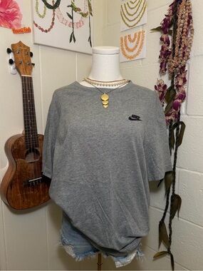 Nike Grey Short-Sleeve Logo Tee